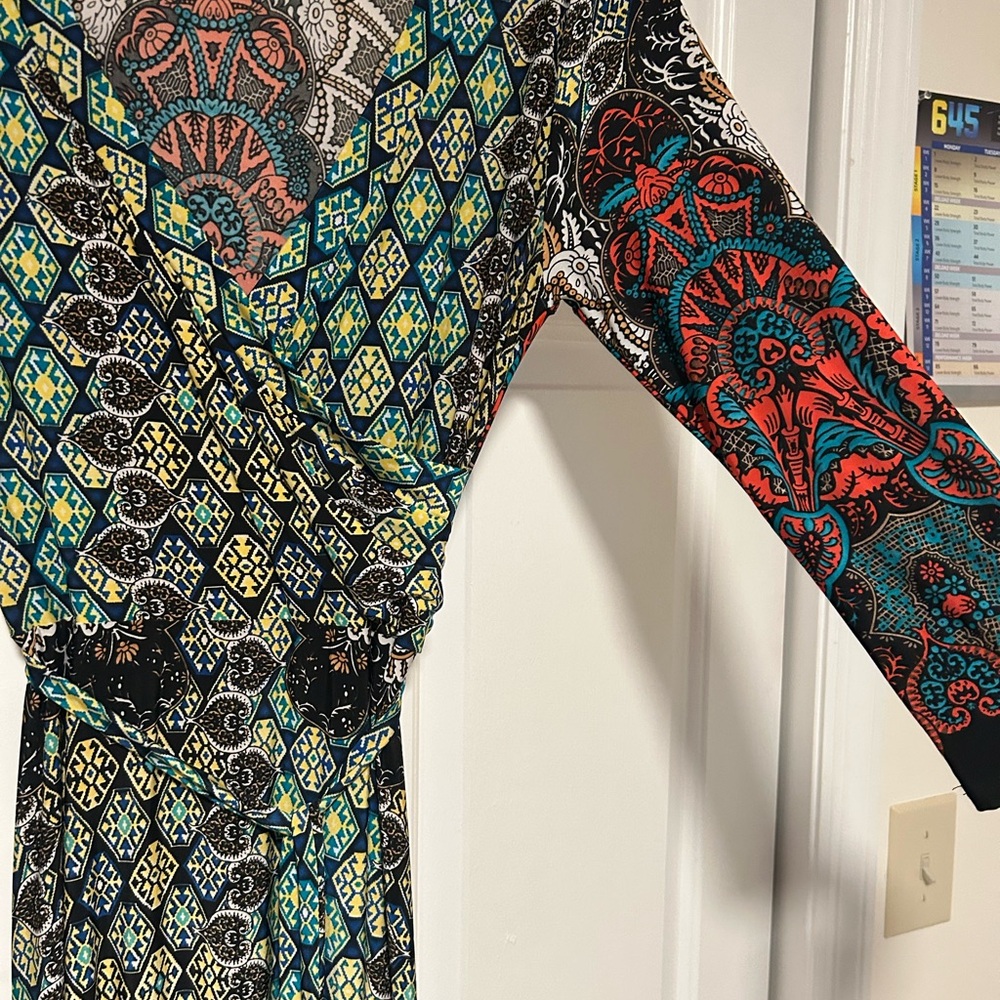 Tua Multicolor Long Sleeve Maxi Dress - Picture 4 of 5